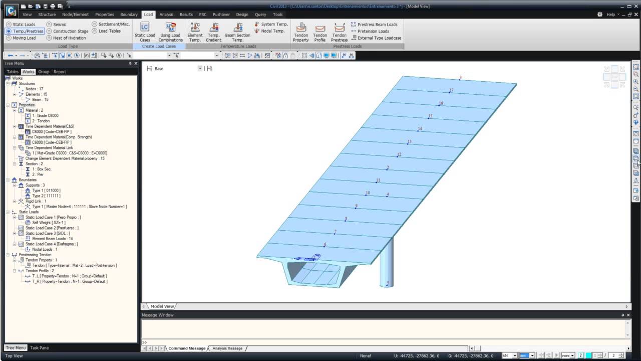 diseño de puente postensado municipalidad de Aucayacu